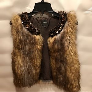 Express Faux Fur Vest